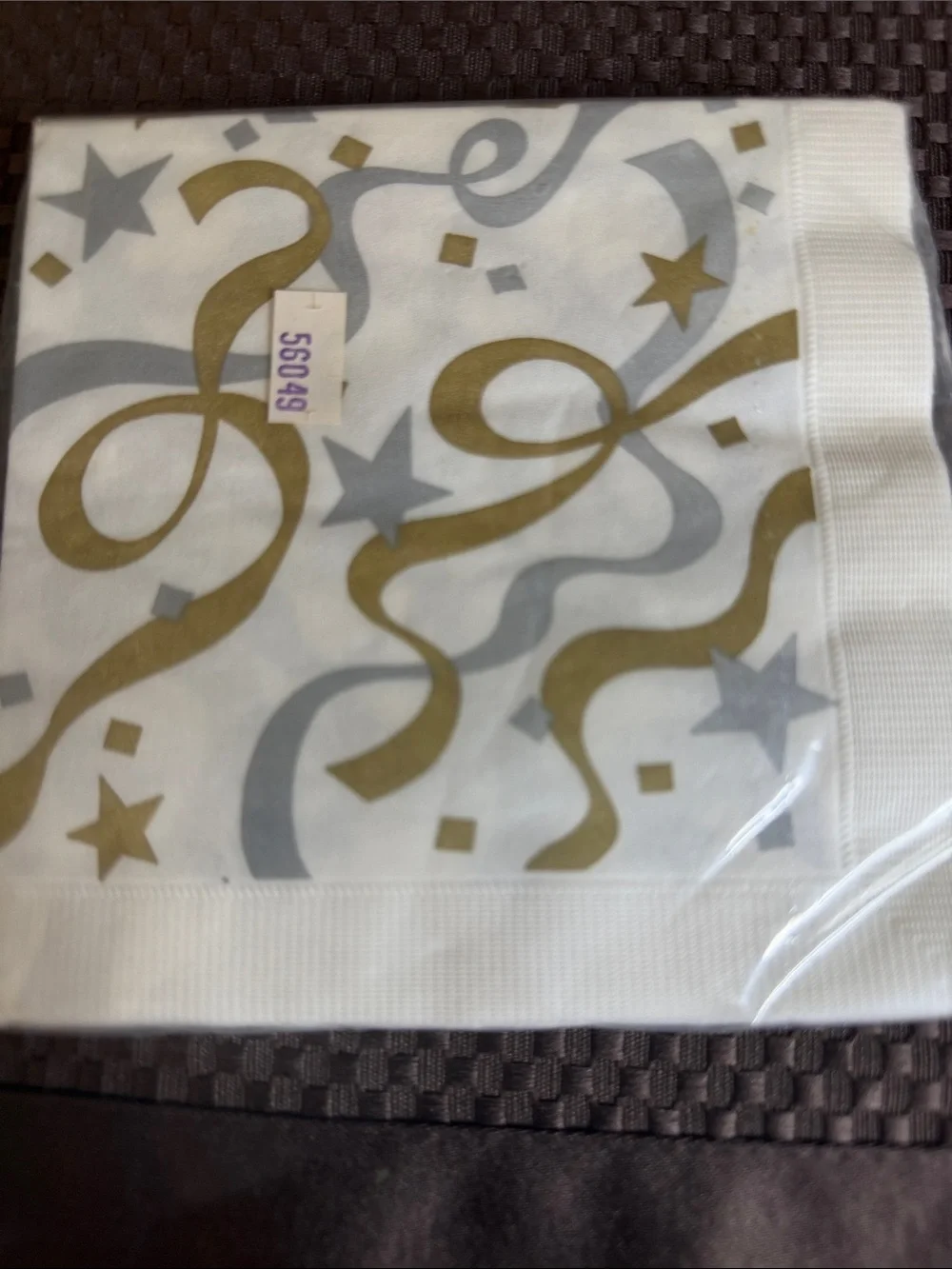 Vintage NWT Amscan Gold, Black & White New Year Beverage Napkin Duo